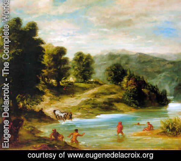 Eugene Delacroix - The Banks of the River Sebou