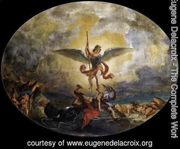 Eugene Delacroix - St Michael defeats the Devil