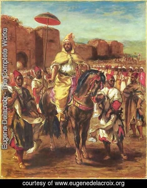 Eugene Delacroix - The Sultan of Morocco and his Entourage