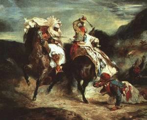 Eugene Delacroix - Combat of Giaour and Hassan