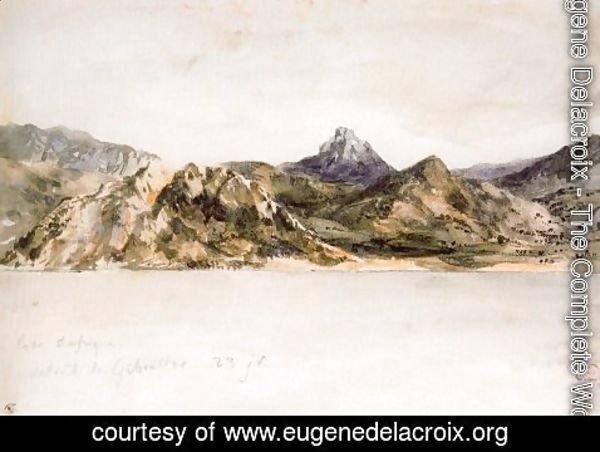 Eugene Delacroix - The Coast of Africa Seen from the Strait of Gibraltar