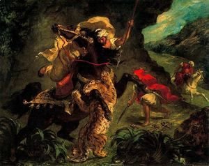 Eugene Delacroix - Tiger's hunt