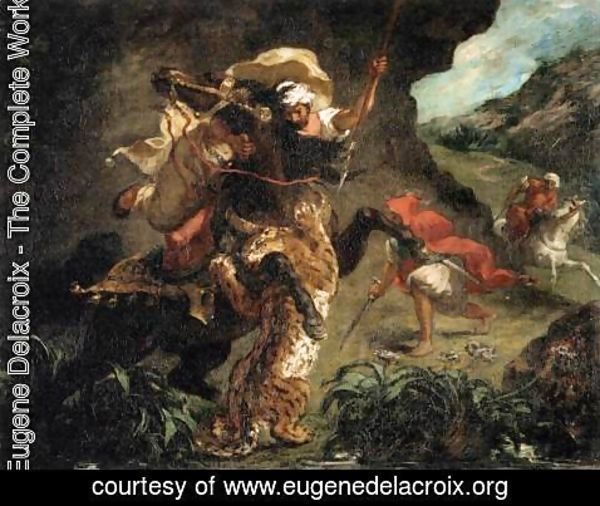 Eugene Delacroix - Tiger Hunt