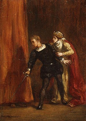 Eugene Delacroix - Hamlet and His Mother