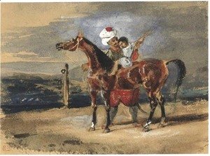 Eugene Delacroix - The Riding Lesson