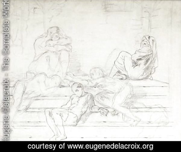Eugene Delacroix - Count Ugolino And His Sons In The Tower