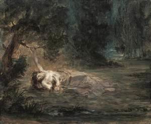Eugene Delacroix - The Death of Ophelia