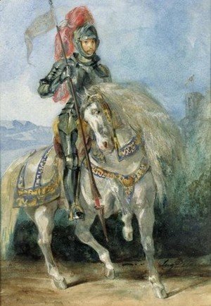 Eugene Delacroix - Chevalier En Armure 2