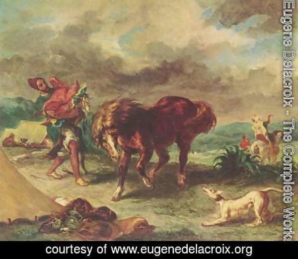 Eugene Delacroix - The Moroccan and his Horse