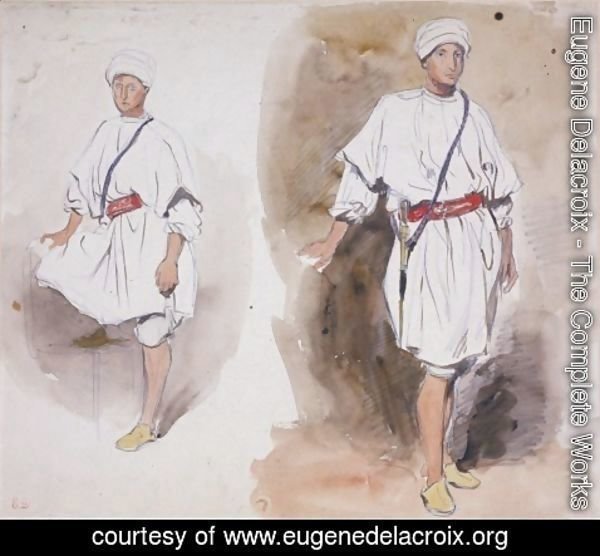 Eugene Delacroix - Two Views of a Young Arab