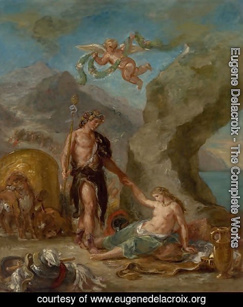 Eugene Delacroix - The Autumn Bacchus and Ariadne