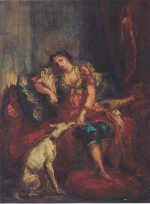 Woman from Algiers with Windhund