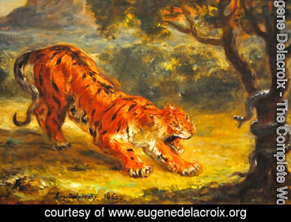 Eugene Delacroix - Tiger and Snake