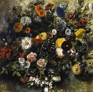 Eugene Delacroix - Bouquet of Flowers 1849-50