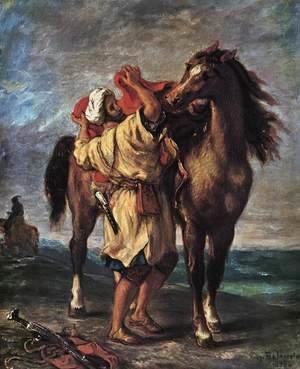 Eugene Delacroix - Marocan And His Horse