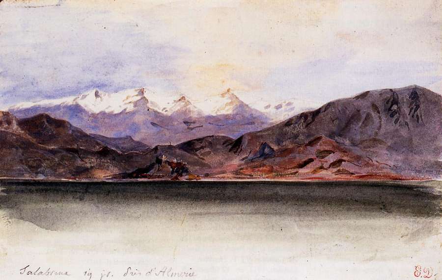The Coast of Spain at Salabrena by EUGÈNE DELACROIX