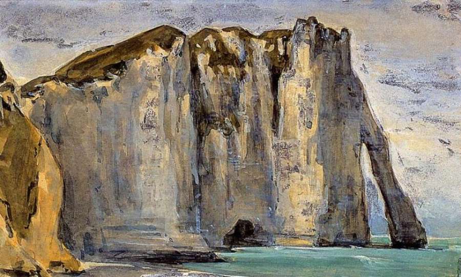 Cliff at Etretat by EUGÈNE DELACROIX
