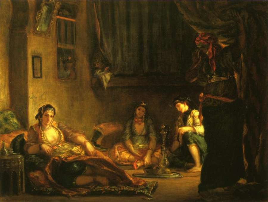 Women of Algiers in Their Apartmente by EUGÈNE DELACROIX