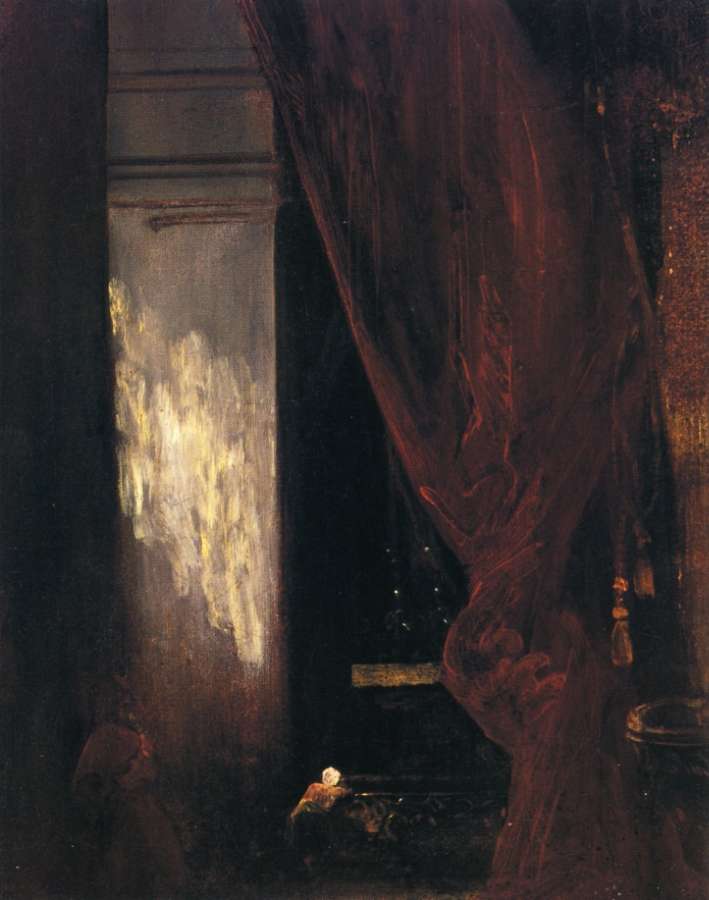 Interior of a Chapel by EUGÈNE DELACROIX