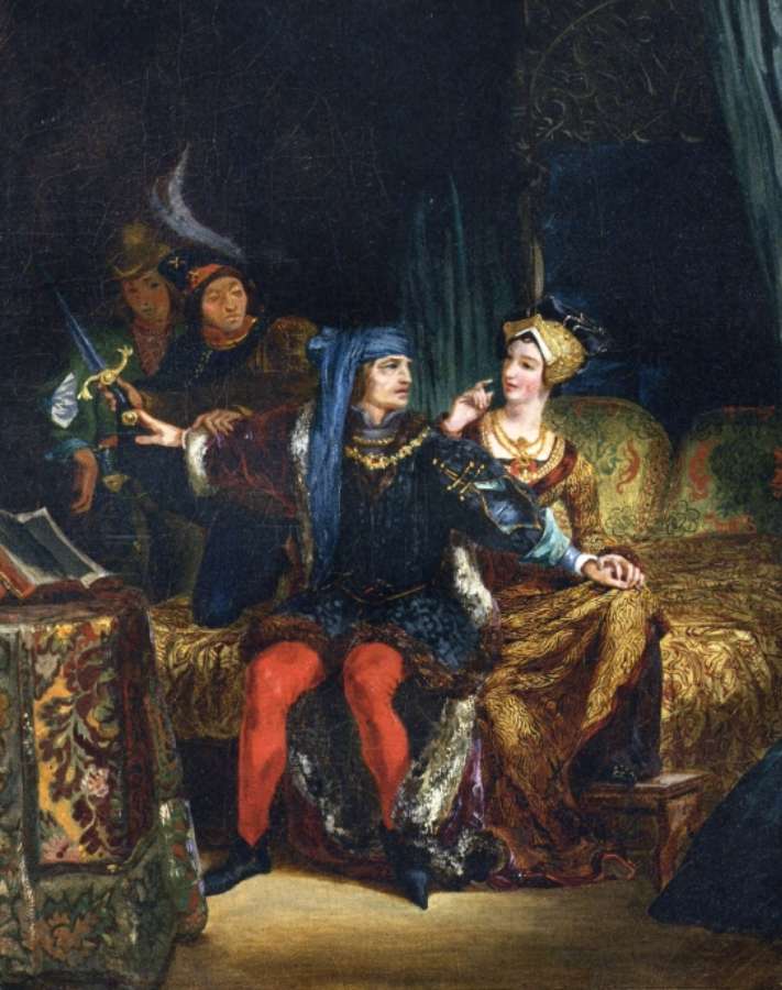 Charles VI and Odette de Champdivers by EUGÈNE DELACROIX