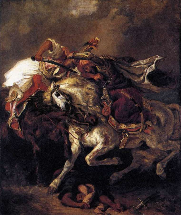 Combat of the Giaour and the Pasha by EUGÈNE DELACROIX