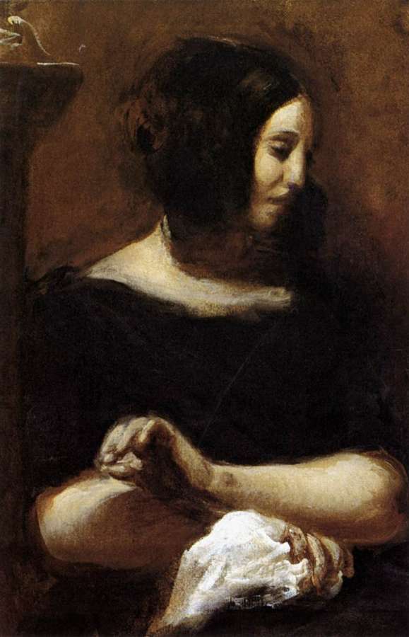 George Sand by EUGÈNE DELACROIX