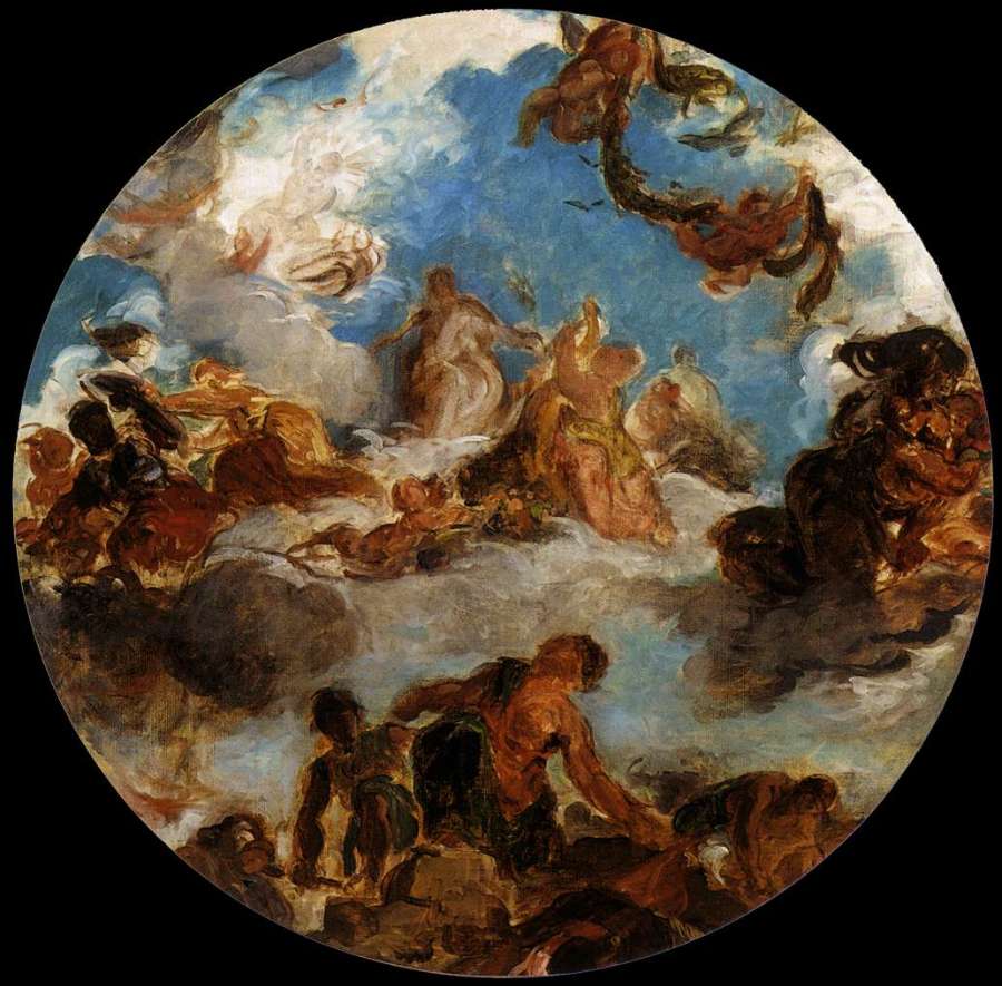 Sketch for Peace Descends to Earth by EUGÈNE DELACROIX