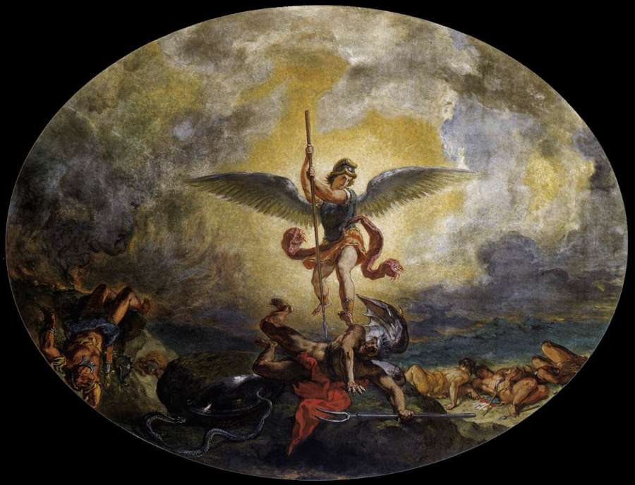 St Michael defeats the Devil by EUGÈNE DELACROIX