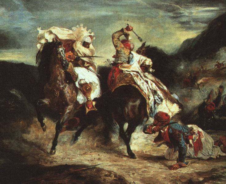 Combat of Giaour and Hassan by EUGÈNE DELACROIX