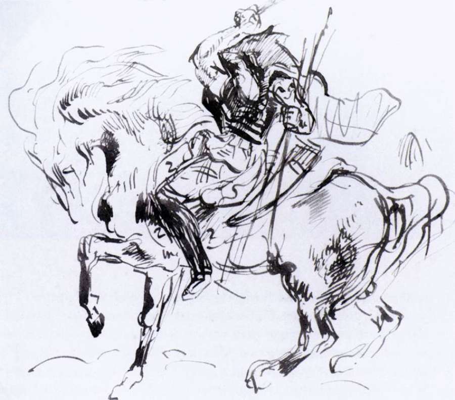 Sketch for Attila by EUGÈNE DELACROIX