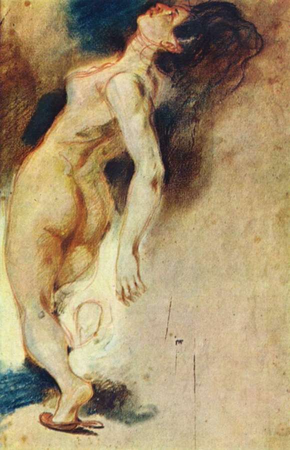 The death of Sardanapale (study) by EUGÈNE DELACROIX