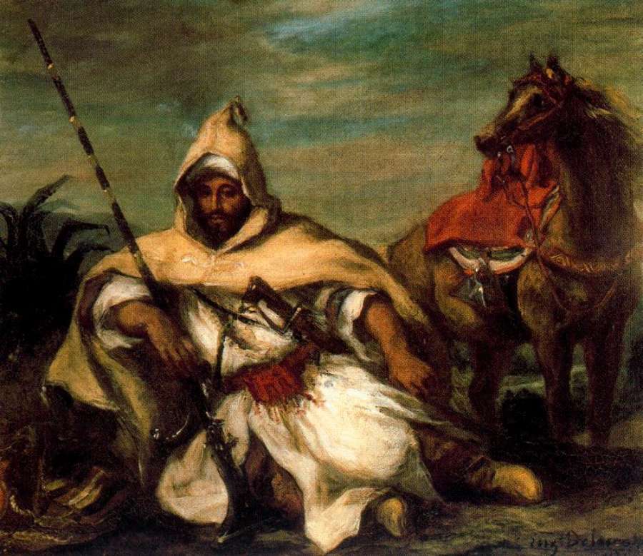 A Moroccan from the Sultan's Guard by EUGÈNE DELACROIX
