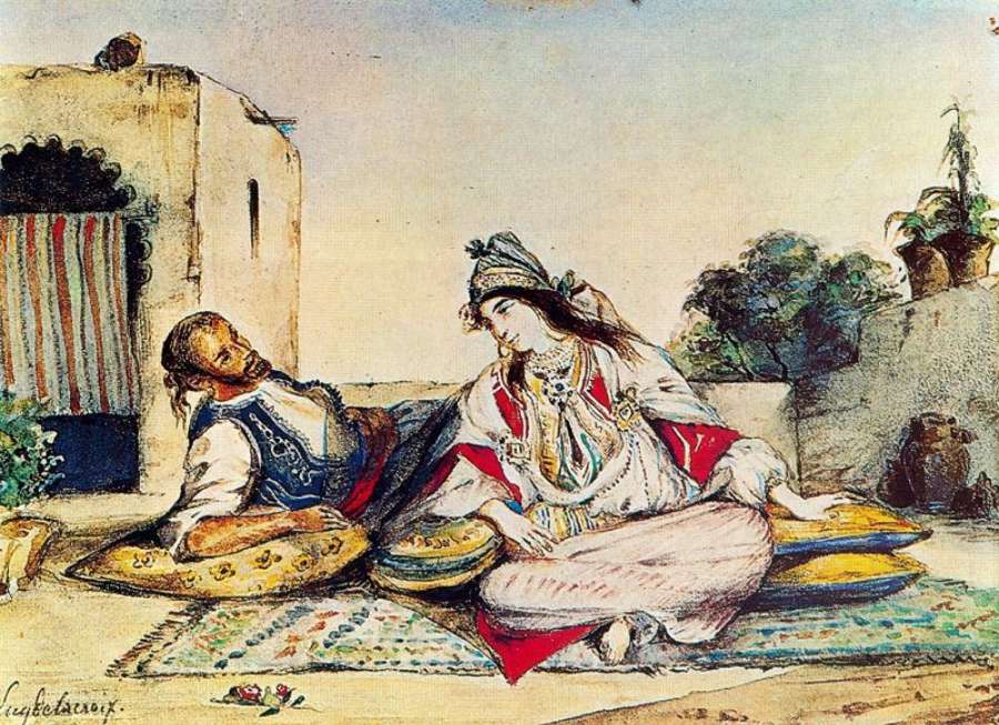 Conversation mauresque by EUGÈNE DELACROIX