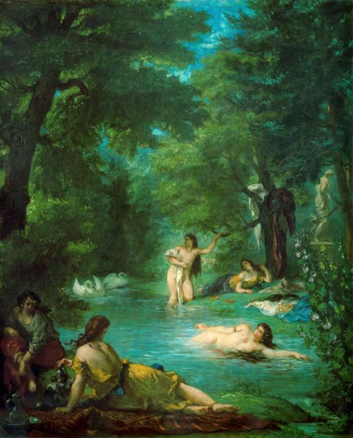 Femmes turques au bain by EUGÈNE DELACROIX