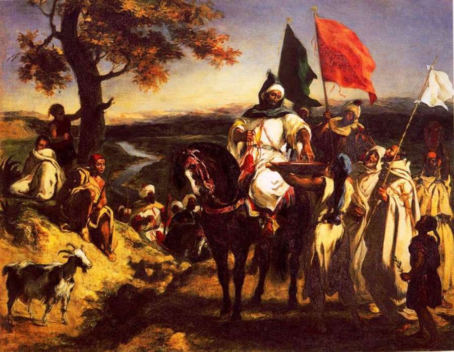 Moroccan Chieftain Receiving Tribute by EUGÈNE DELACROIX