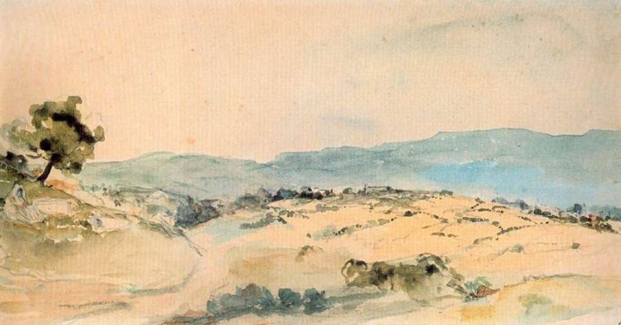 Moroccan Landscape near Tangiers by EUGÈNE DELACROIX