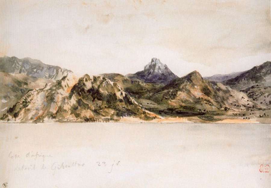 The Coast of Africa Seen from the Strait of Gibraltar by EUGÈNE DELACROIX