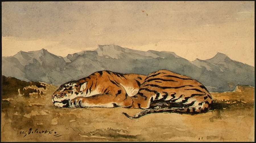 Tiger by EUGÈNE DELACROIX
