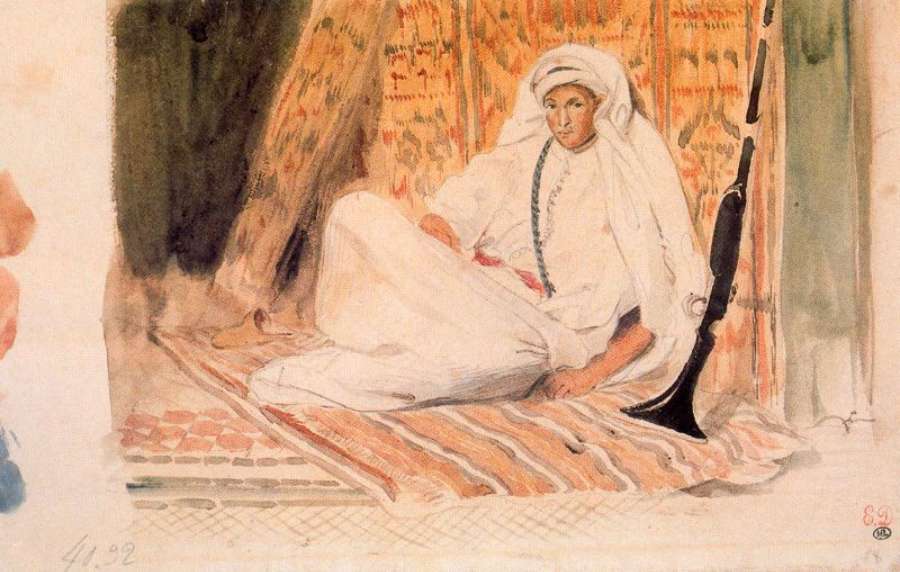 Young Arab in his Room by EUGÈNE DELACROIX