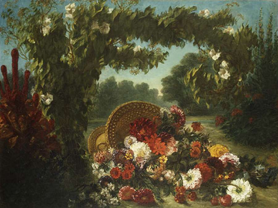 Basket of Flowers 1848 by EUGÈNE DELACROIX