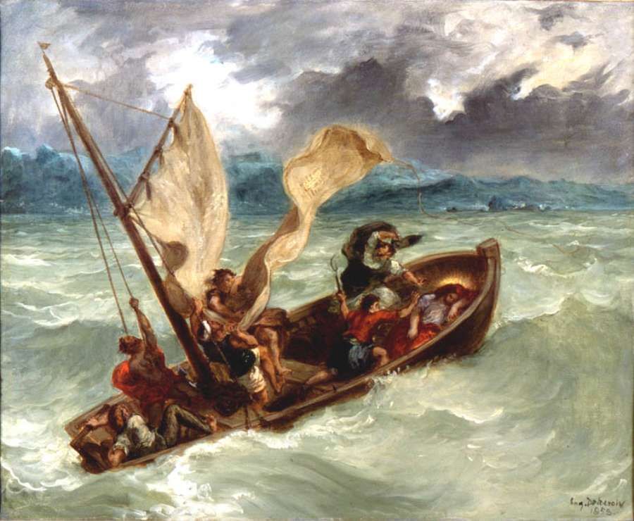 Christ on the Sea of Galilee by EUGÈNE DELACROIX