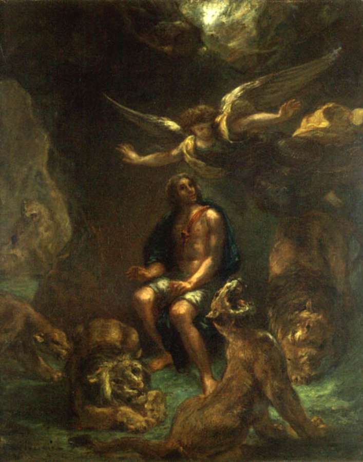Daniel in the Lions' Den by EUGÈNE DELACROIX