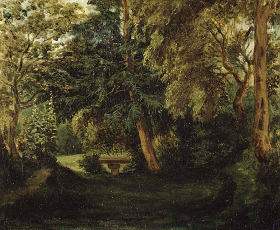 George Sands Garden at Nohant ca 1840s by EUGÈNE DELACROIX