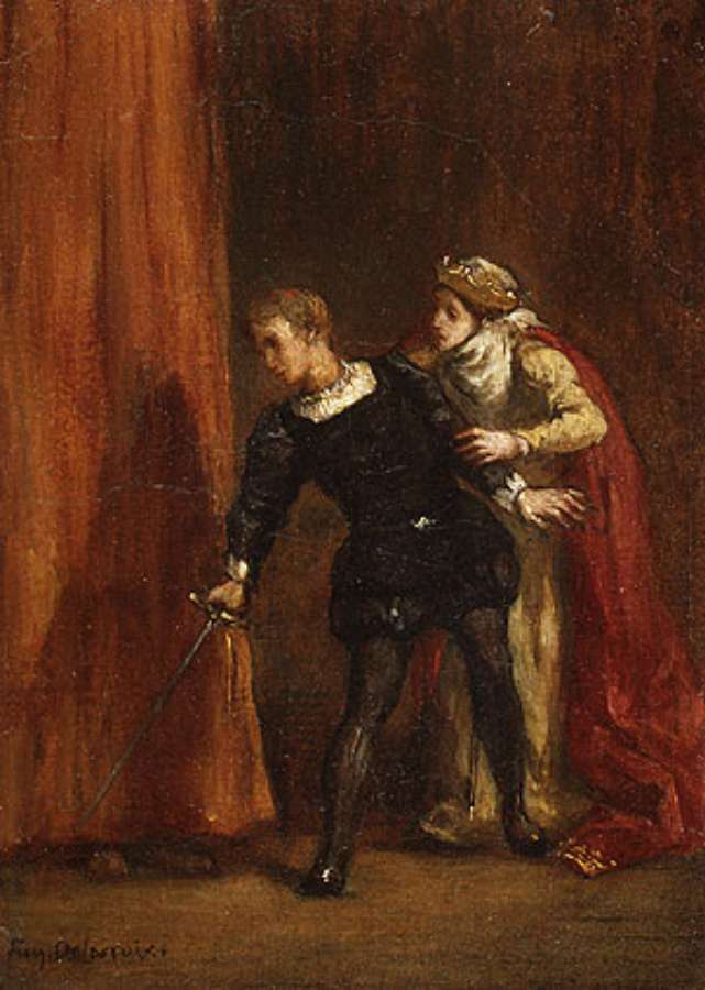 Hamlet and His Mother by EUGÈNE DELACROIX