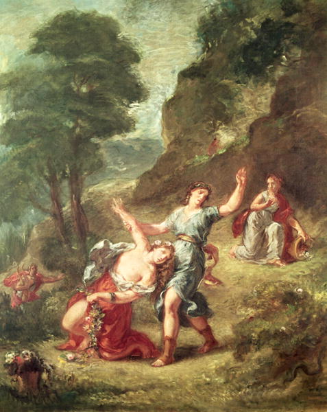Orpheus and Eurydice Spring from a series of the Four Seasons 1862 by EUGÈNE DELACROIX