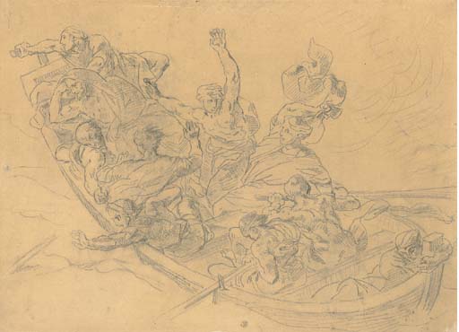 Christ on the Sea of Galilee 2 by EUGÈNE DELACROIX