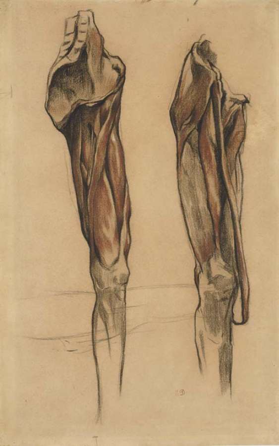 Study of two echorche legs by EUGÈNE DELACROIX