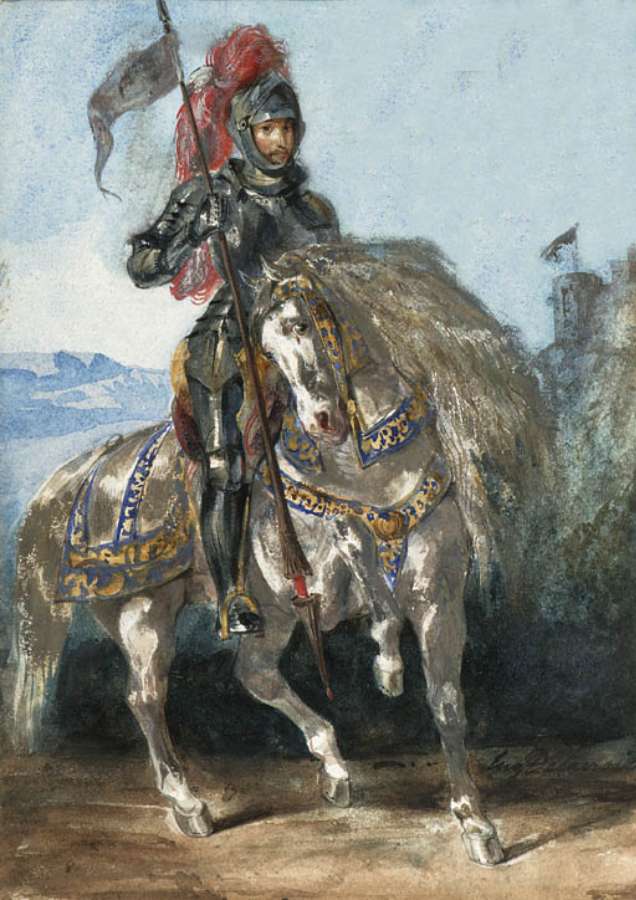 Chevalier En Armure by EUGÈNE DELACROIX