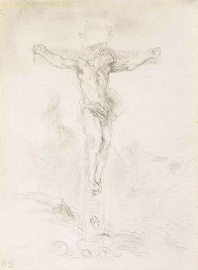 Christ on the Cross 2 by EUGÈNE DELACROIX