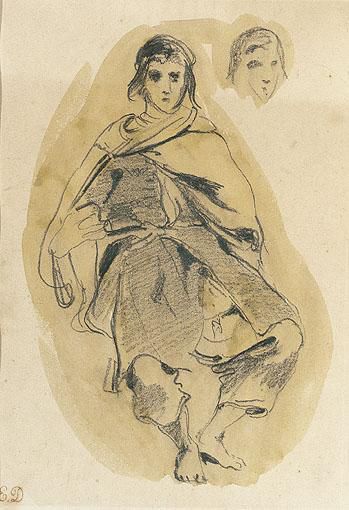 Une Jeune Fille Marocaine by EUGÈNE DELACROIX